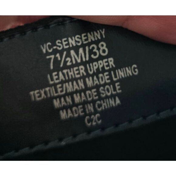 Vince Camuto Leather Western Boots Size 7.5 Slouchy Green Pointed Toe Block Heel - Picture 8 of 9